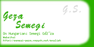 geza semegi business card